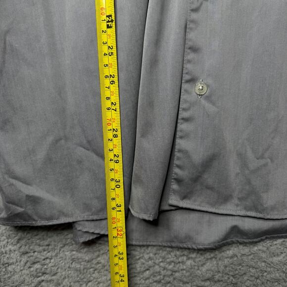 Kenneth Cole Reaction Shirt Men's 2XL Gray Long Sleeve Dress Button Up - Picture 5 of 7